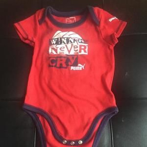 Red Puma onesie
